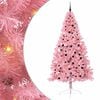 vidaXL Sapin de No&euml;l artificiel pr&eacute;-&eacute;clair&eacute; Rose 240 cm PVC