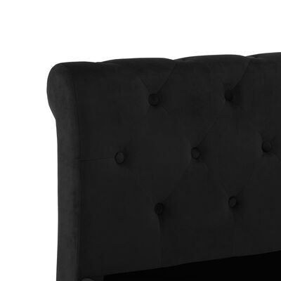 vidaXL Cadre de lit Noir Velours 200 x 200 cm