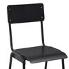 vidaXL Chaises de bar lot de 2 noir contreplaqué solide et acier