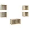 vidaXL Ensemble de meubles TV 5 pcs Ch&ecirc;ne sonoma Bois d'ing&eacute;nierie