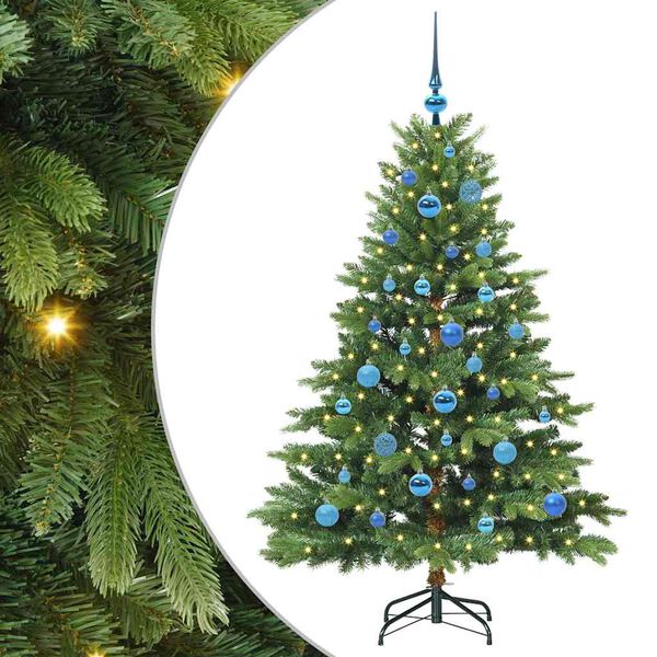 vidaXL Sapin de No&euml;l artificiel avec 150 LED Vert 150 cm PE et PVC