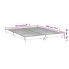 vidaXL Cadre de lit sans matelas blanc brillant 160x200 cm