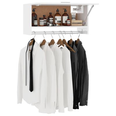 vidaXL Garde-robe Blanc brillant 70x32,5x35 cm Aggloméré