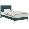 vidaXL Cadre de lit avec t&ecirc;te de lit Vert fonc&eacute; 80 x 200 cm Tissu