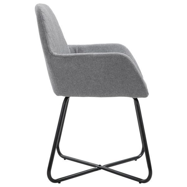 vidaXL Chaises &agrave; manger lot de 6 gris clair tissu
