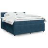 vidaXL Sommier &agrave; lattes de lit et matelas Bleu 200x200 cm velours