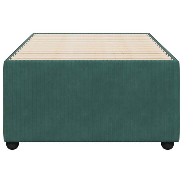 vidaXL Cadre de lit sans matelas vert foncé 90x190 cm velours