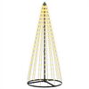 vidaXL Arbre de No&euml;l LED 165 cm 270 LED Blanc chaud Fer Noir