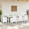 vidaXL Table de jardin pour repas Blanc 250 x 100 x 73 cm polyrotin