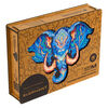 UNIDRAGON Puzzle en bois 194 pcs Eternal Elephant Moyen 34x26 cm