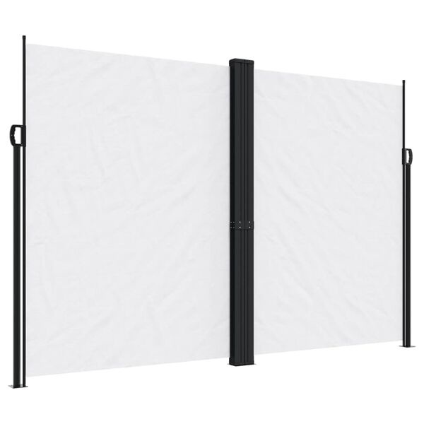 vidaXL Auvent lat&eacute;ral r&eacute;tractable blanc 220x600 cm