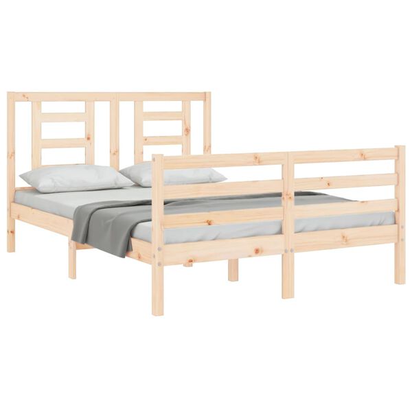 vidaXL Cadre de lit sans matelas 140x200 cm bois massif