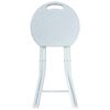 vidaXL Tabourets pliables de jardin lot de 4 blanc PEHD aspect rotin