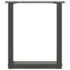 vidaXL Pieds de table basse en U 2 pi&egrave;ces Anthracite 38 x (42-43) cm Acier