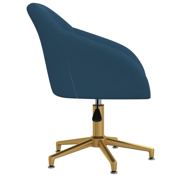 vidaXL Chaises pivotantes &agrave; manger lot de 6 bleu velours