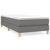 vidaXL Sommier &agrave; lattes de lit et matelas Gris fonc&eacute; 90x190 cm Tissu