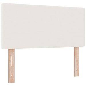 vidaXL T&ecirc;te de lit Cr&egrave;me 100 cm Tissu en velours c&ocirc;tel&eacute;