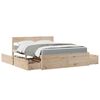 vidaXL Lit avec tiroirs et matelas 160x200 cm bois de pin massif