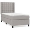 vidaXL Sommier &agrave; lattes de lit avec matelas Gris clair 90x200 cm Tissu