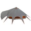 vidaXL Tente Teepee 9 personnes Gris et orange 502 x 502 x 297 cm