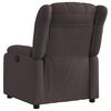 vidaXL Fauteuil inclinable &eacute;lectrique Marron fonc&eacute; Tissu
