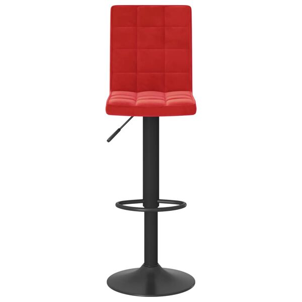 vidaXL Tabourets de bar lot de 2 rouge bordeaux velours
