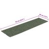 vidaXL Tapis d'escalier autocollants 15 pi&egrave;ces 76 x 20 cm Vert Rectangulaire