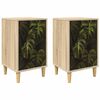vidaXL Table de chevet ELBURG 2 pc Ch&ecirc;ne Sonoma 36 x 33 x 60 cm