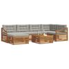 vidaXL Ensemble de canap&eacute;s d'ext&eacute;rieur 7 pcs Gris Naturel et Clair