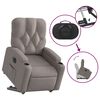 vidaXL Fauteuil inclinable &eacute;lectrique taupe tissu