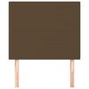 vidaXL T&ecirc;te de lit marron fonc&eacute; 100x5x118/128 cm Tissu