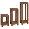 vidaXL Support de Plante 3 pc Naturel 25 x 25 x 80 cm