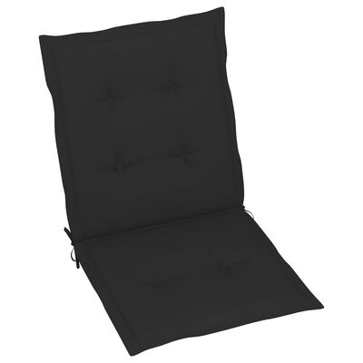 vidaXL Coussins de chaise de jardin 4 pcs Noir 100 x 50 x 3 cm