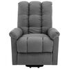 vidaXL Fauteuil de massage inclinable Gris clair Tissu