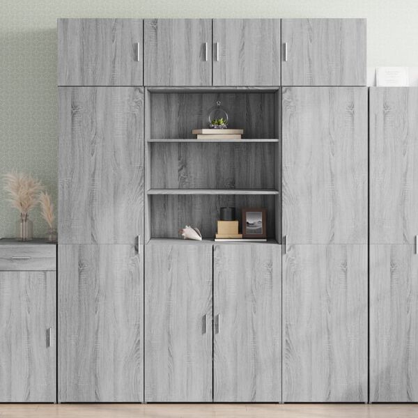 vidaXL Armoire de rangement sonoma gris 80x42,5x225 cm