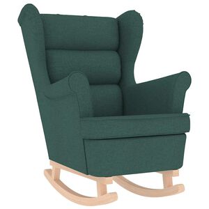 vidaXL Chaise &agrave; bascule vert fonc&eacute; 74x90x102 cm tissu