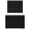 vidaXL Sommier &agrave; lattes de lit avec matelas Noir 100x200 cm Tissu
