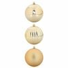 vidaXL Ensemble de Boules de No&euml;l XXL 3 pc Dor&eacute; &Oslash; 25 cm Plastique LED