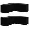 vidaXL Housses de salon de jardin 2pcs Forme L 12 &oelig;illets 250x250x90cm