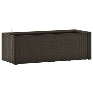 vidaXL Lit sur&eacute;lev&eacute; de jardin avec syst&egrave;me d'arrosage Moka 100x43x33cm