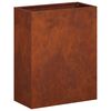 vidaXL Cache-pot de jardin Rouill&eacute; 40 x 20 x 40 cm Acier patin&eacute;