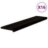 vidaXL Marches d'escalier 16 pcs brun-noir 110x25x2 cm ch&ecirc;ne massif