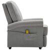 vidaXL Fauteuil &eacute;lectrique de massage Gris clair Tissu