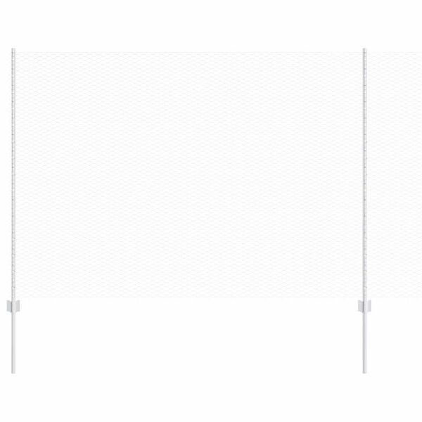 vidaXL Cl&ocirc;ture avec poteau Argent&eacute; 1,5 x 25 m Acier