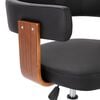 vidaXL Chaise pivotante de bureau Noir Bois courbé et similicuir