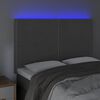 vidaXL T&ecirc;te de lit &agrave; LED Gris fonc&eacute; 144x5x118/128 cm Velours
