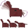 vidaXL Fauteuil inclinable Rouge bordeaux Similicuir