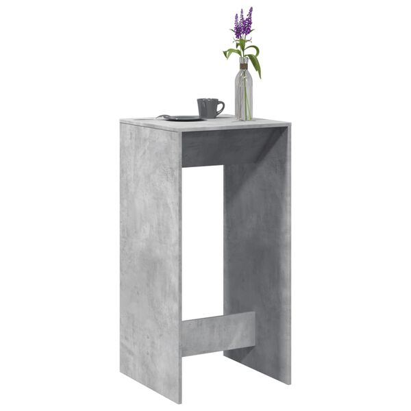 vidaXL Table de bar gris b&eacute;ton 51x50x103,5 cm bois d'ing&eacute;nierie