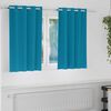 vidaXL Rideaux occultants avec anneaux 2 pcs Turquoise 140 x 140 cm