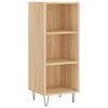 vidaXL Buffet haut Ch&ecirc;ne sonoma 34,5x34x180 cm Bois d'ing&eacute;nierie